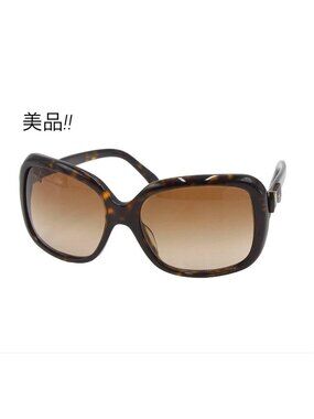 Chanel Side Ribbon Tortoiseshell Sunglasses Eyewear